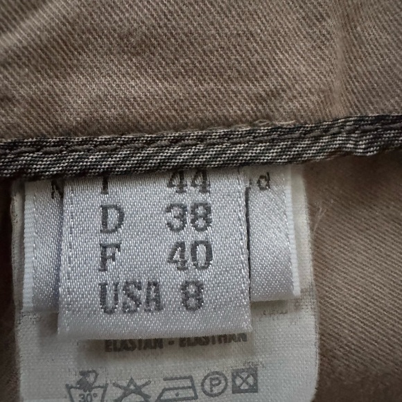 Brunello Cucinelli Tan Beige Nude Chino slit ankle Leg Trouser Pants US Size 8 - Picture 7 of 9